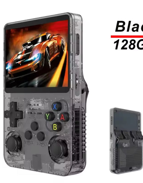 Load image into Gallery viewer, R36S Handheld Game Console 3.5Inch IPS Screen 128G Classic Retro Games Consoles Arkos System Portable Pocket Video Game Player
