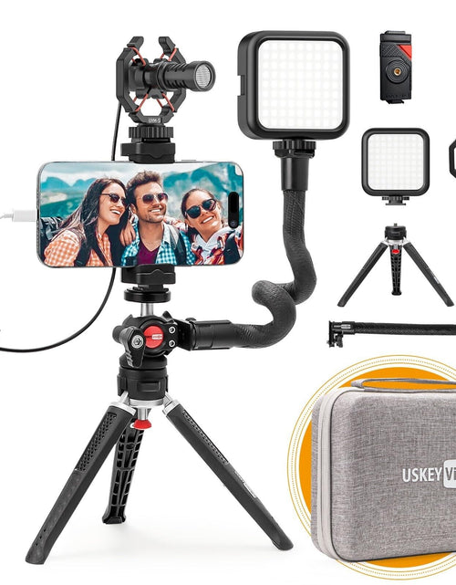 Load image into Gallery viewer, Smartphone Video Kit Metal Microphone Light Tiktok Youtube Podcast Equipment ...
