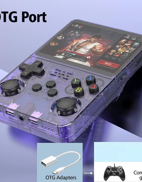 Load image into Gallery viewer, R36S Handheld Game Console 3.5Inch IPS Screen 128G Classic Retro Games Consoles Arkos System Portable Pocket Video Game Player
