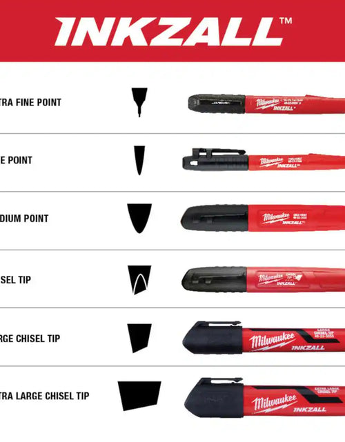 Load image into Gallery viewer, INKZALL Black Medium Point Jobsite Permanent Marker (2-Pack)
