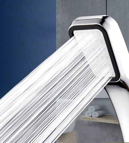 300 Holes Pressurized Showerhead Hand Hold Square Shower Head Water Saving Rainfall Spray Nozzle Bathroom Accessories
