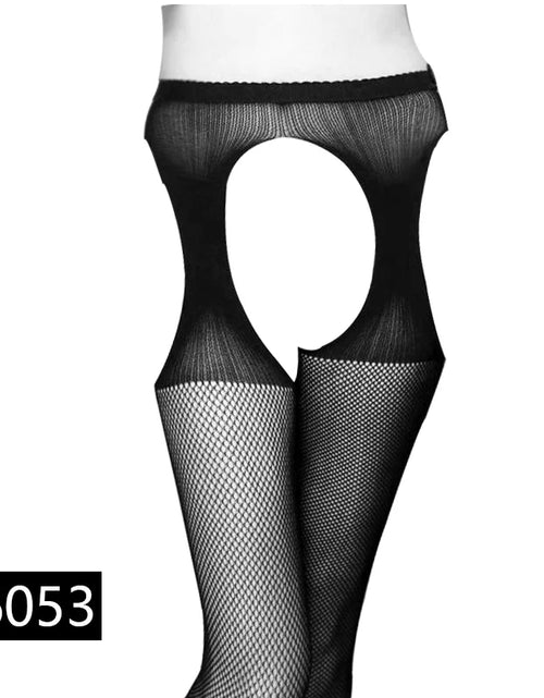 Load image into Gallery viewer, Women Sexy Lingerie Stockings Garter Belt Stripe Elastic Stockings Black Fishnet Stocking Thigh Sheer Tights Pantyhose Dropship
