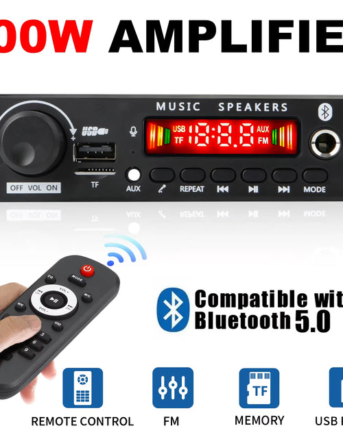 Load image into Gallery viewer, NEW 200W Amplifier Bluetooth DIY MP3 WAV Decoder Board DC 12V 100W Wireless Car USB MP3 Player TF Card Slot USB FM with Mic
