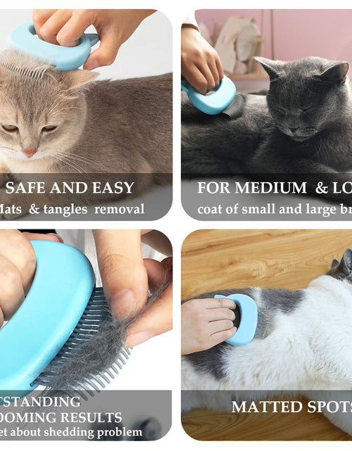 Load image into Gallery viewer, Gentle Cat Grooming Comb Massager - Pet Hair Remover Nail Clipper Cat Puppy Rabbit Pet Shell Massage Deshedding Grooming Shedding Trimming Soft Tools Removing/Loosing Matted Fur Knots Tangles Painless
