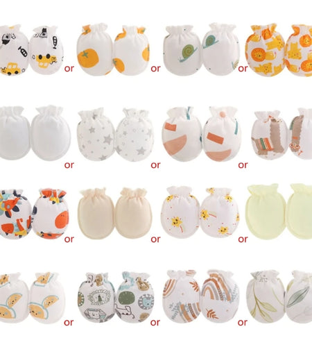 5Pairs 0-3Month Newborn Baby Anti-Scratch Gloves Infant Boy Girl Unisex Mittens Baby Accessories