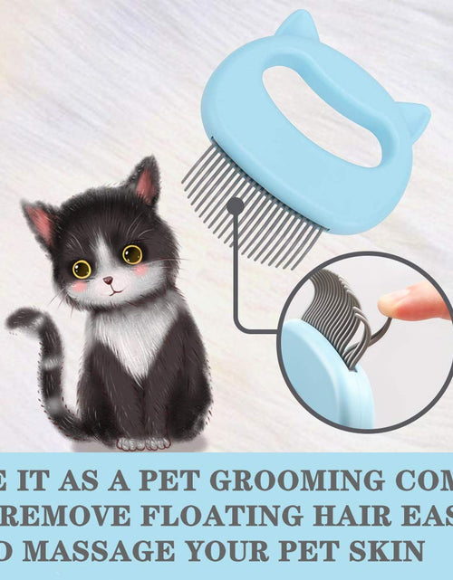Load image into Gallery viewer, Gentle Cat Grooming Comb Massager - Pet Hair Remover Nail Clipper Cat Puppy Rabbit Pet Shell Massage Deshedding Grooming Shedding Trimming Soft Tools Removing/Loosing Matted Fur Knots Tangles Painless
