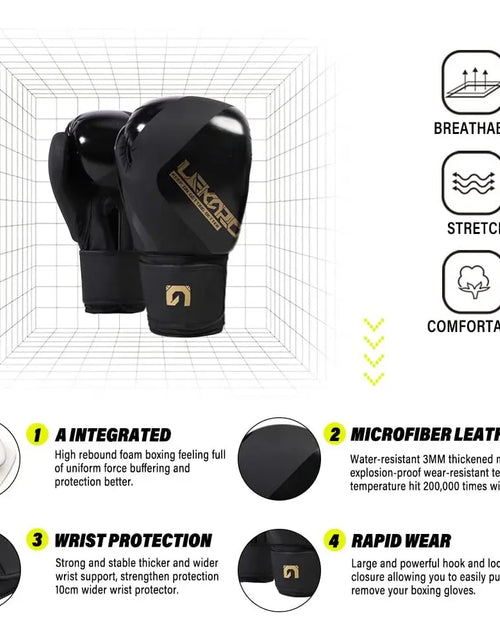 Load image into Gallery viewer, Adult Professional 12Oz Boxing Training Gloves Boxing Gloves Muay Thai Sanda Fighting Gloves for Men and Women Lekaro Boy Gift
