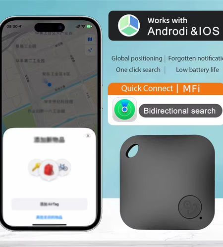 Smart Anti-Lost Bluetooth GPS Tracker Tag Compatible with Android & Ios Locator for Car Keys Pet Finding