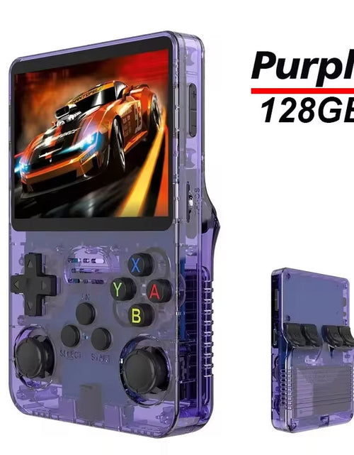 Load image into Gallery viewer, R36S Handheld Game Console 3.5Inch IPS Screen 128G Classic Retro Games Consoles Arkos System Portable Pocket Video Game Player
