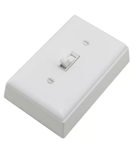 Wiremold Non-Metallic PVC Raceway 15 Amp Toggle Switch Box Kit with Faceplate and Device Switch, White